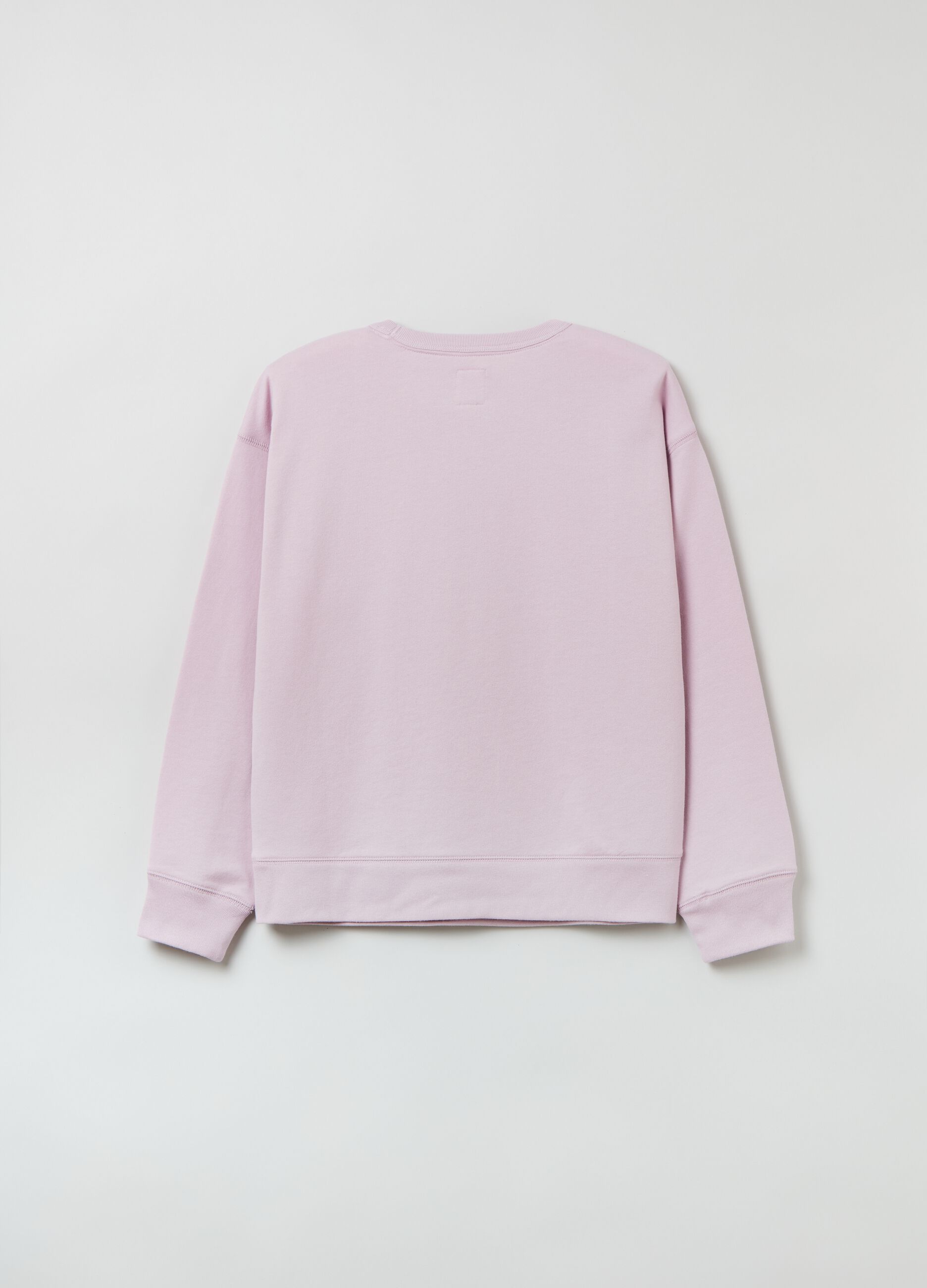 Sweatshirt with round neck and maxi logo