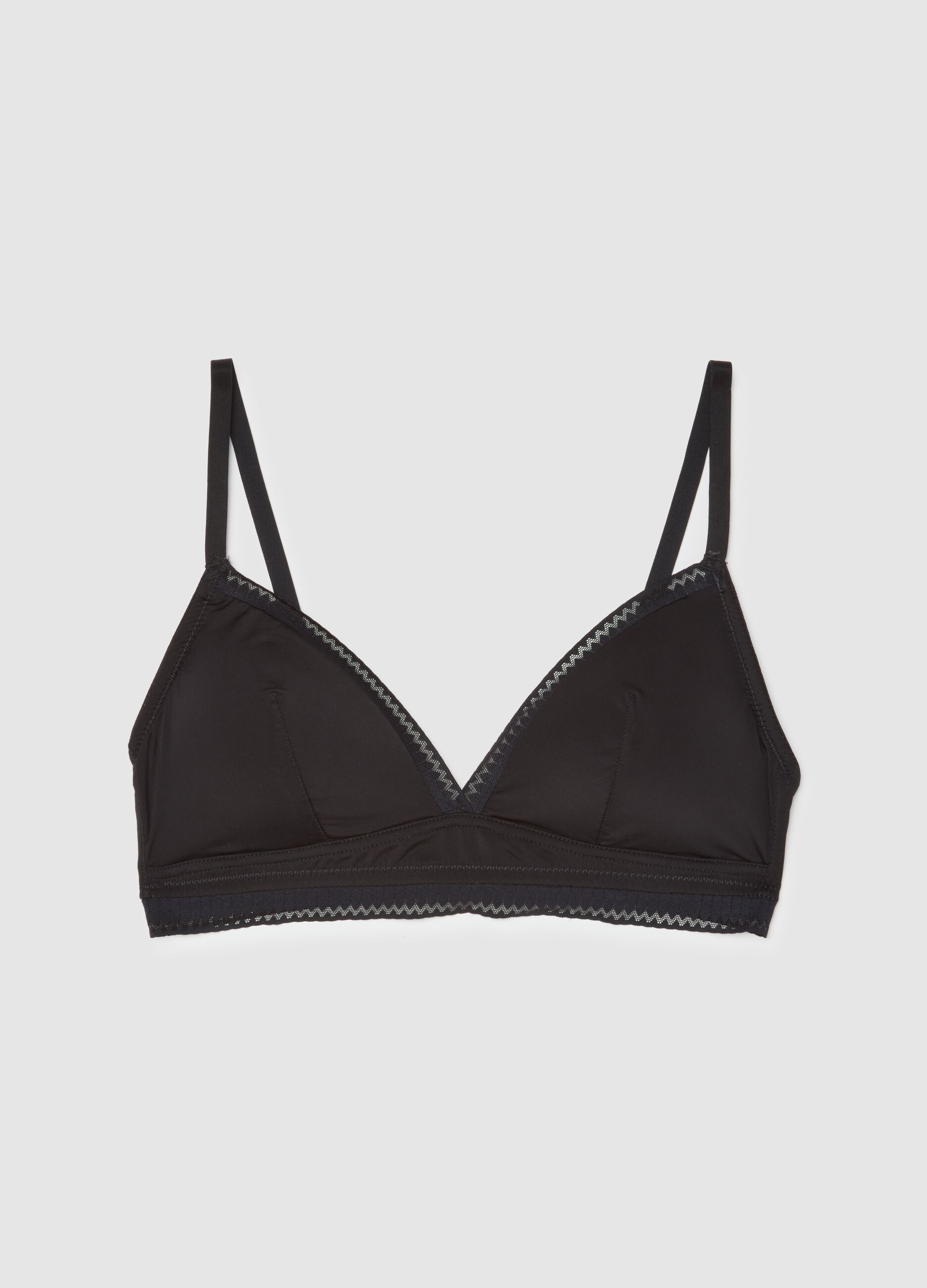 Black Bra in Stretch Fabric