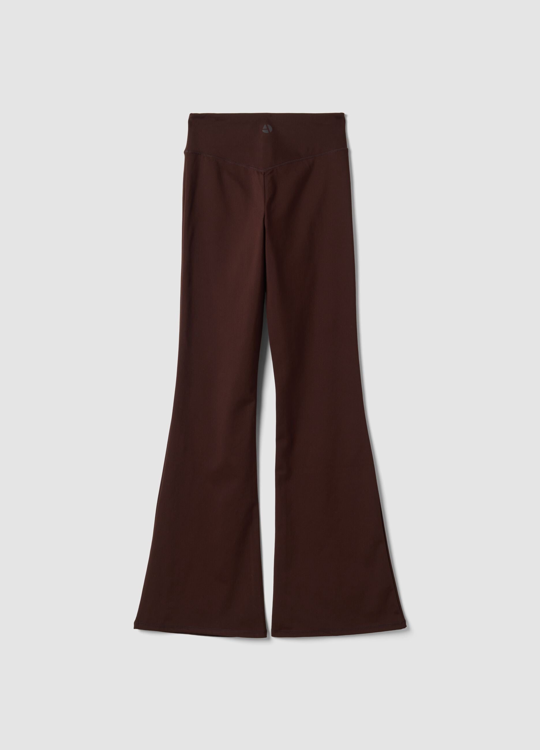 Leggings marroni flare in tessuto elasticizzato traspirante ALTAVIA STUDIO