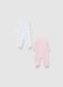 Two-pack baby girl bodysuits in multicolour pure cotton_1