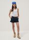 Blue denim shorts in pure cotton_0