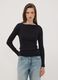 Black pure cotton crew-neck T-shirt_2