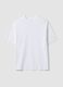 T-shirt over fit bianca in puro cotone a maniche corte_0