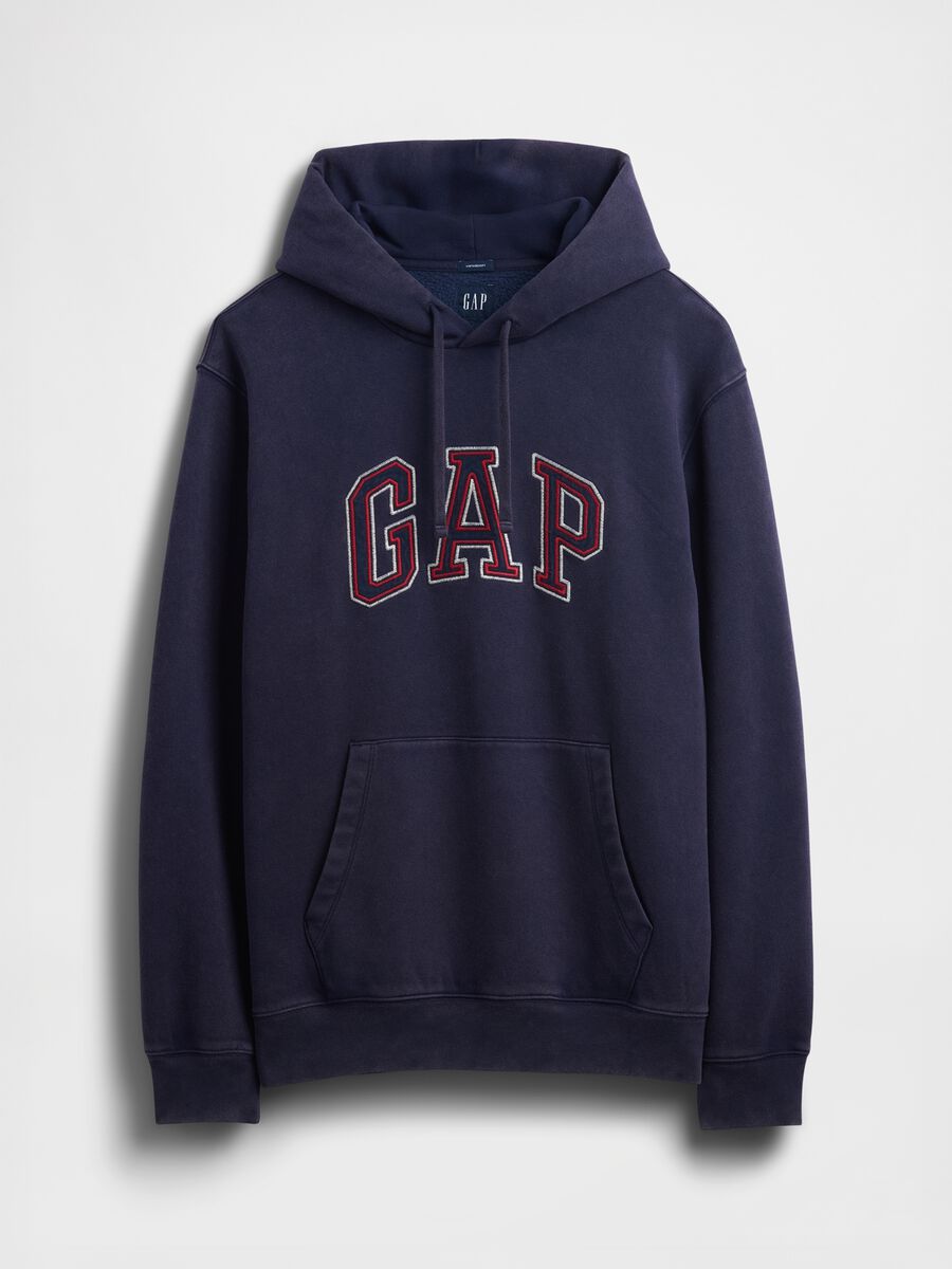 Cotton-blend logo hoodie_3