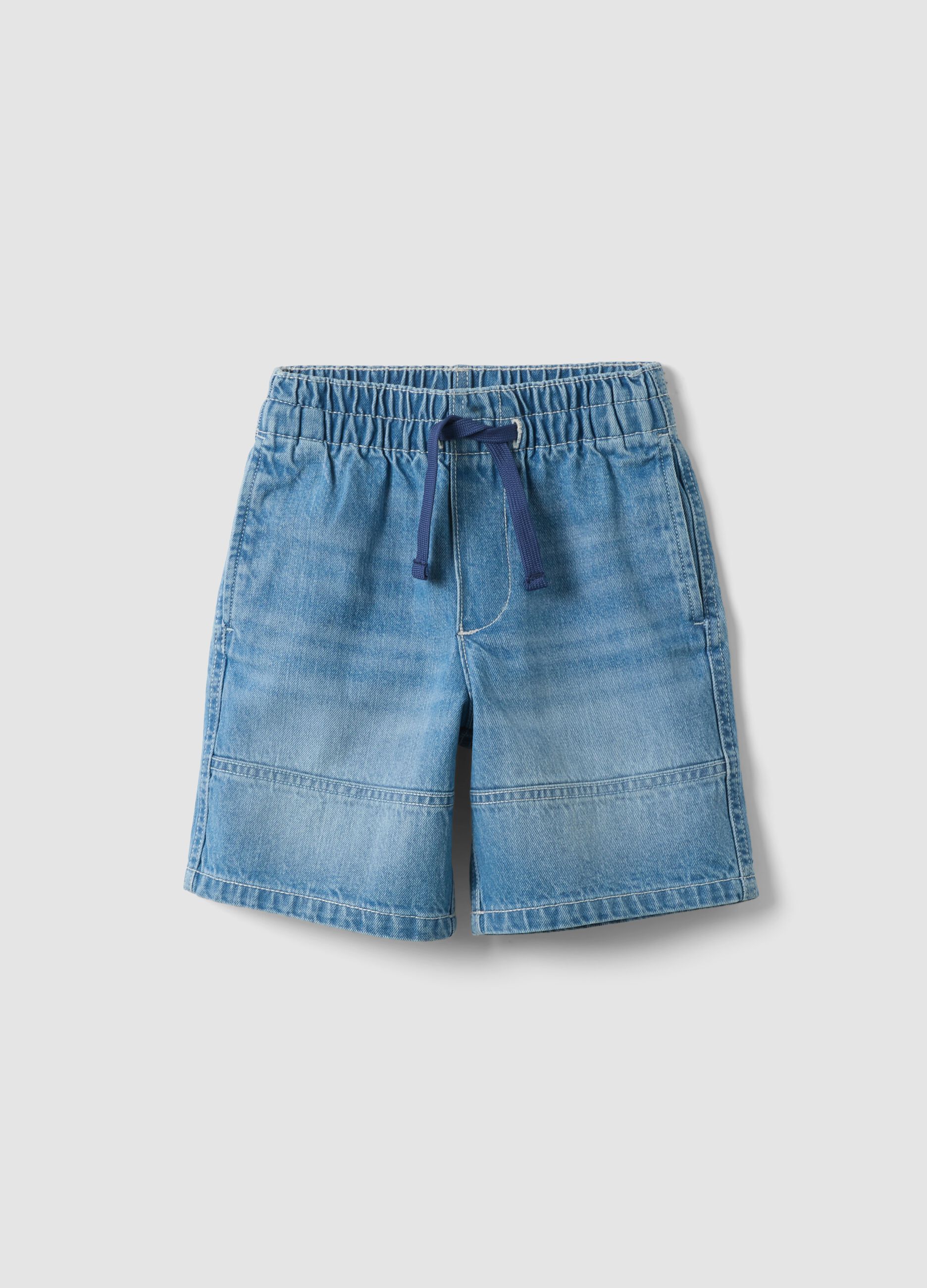 Denim shorts in puro cotone baggy fit