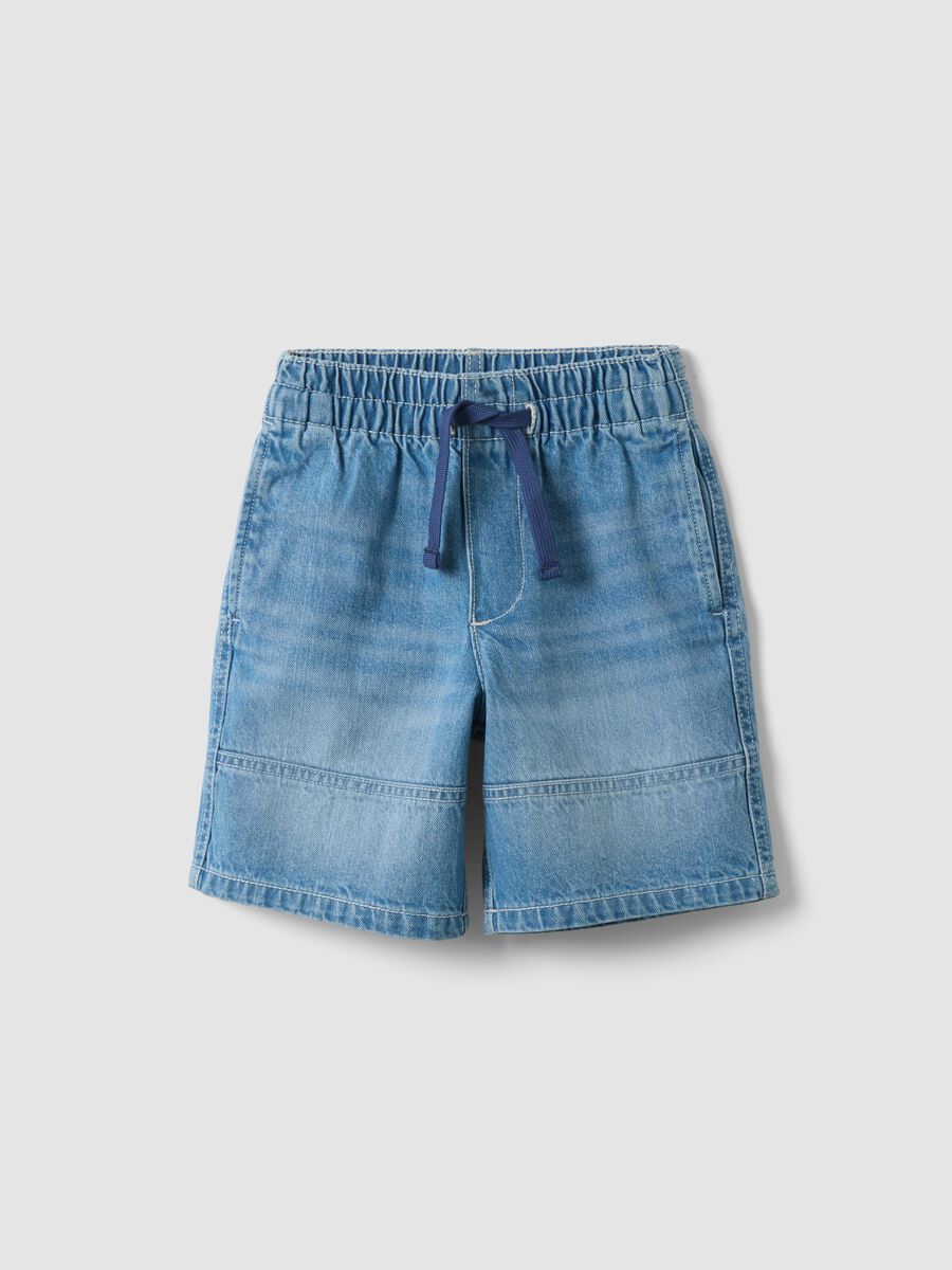 Denim shorts in puro cotone baggy fit_0