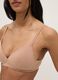 Reggiseno in cotone elasticizzato beige con imbottitura leggera_3