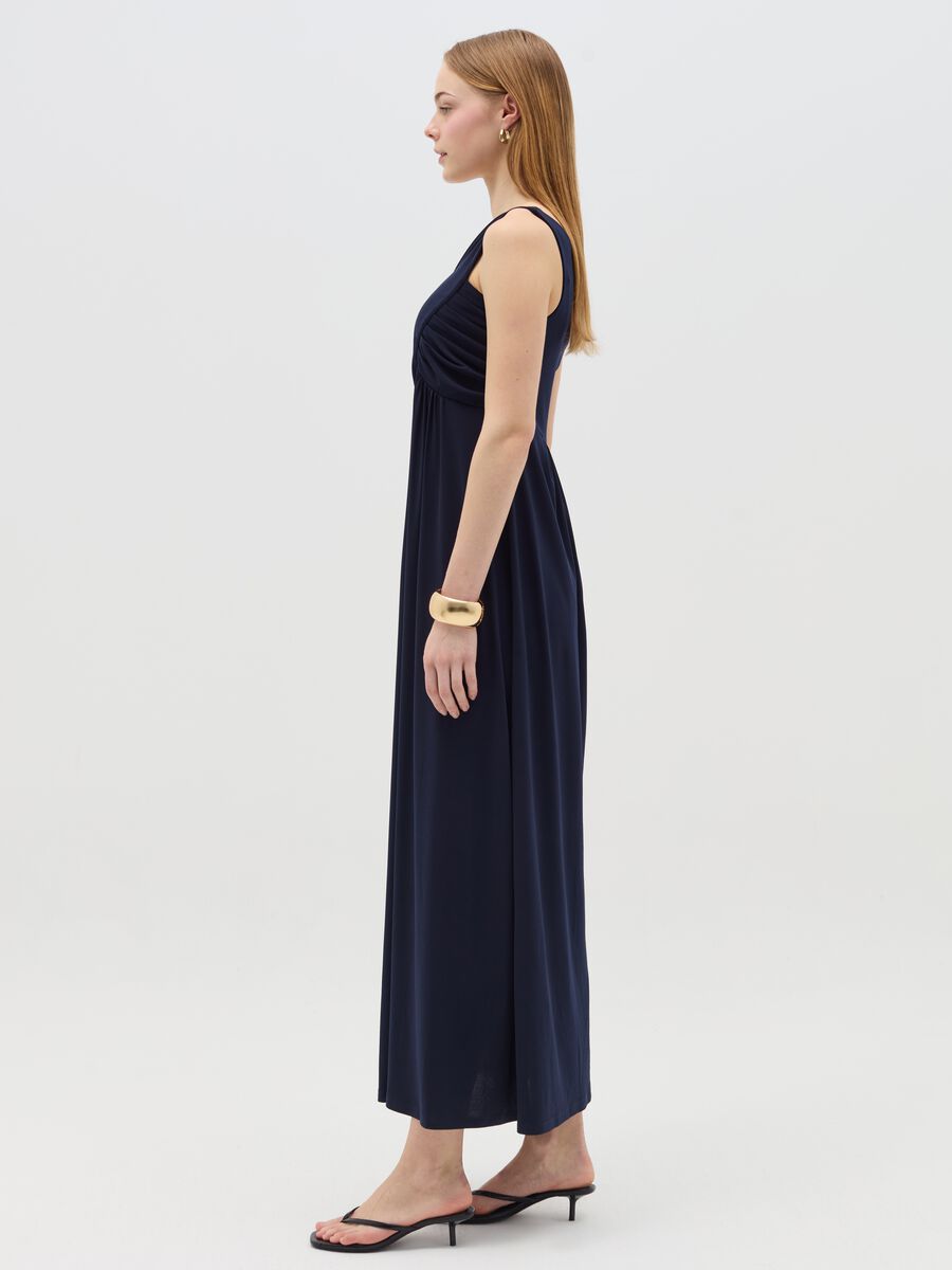 Long asymmetric maternity dress_1