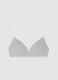 Grey triangle cotton bra with padding_0