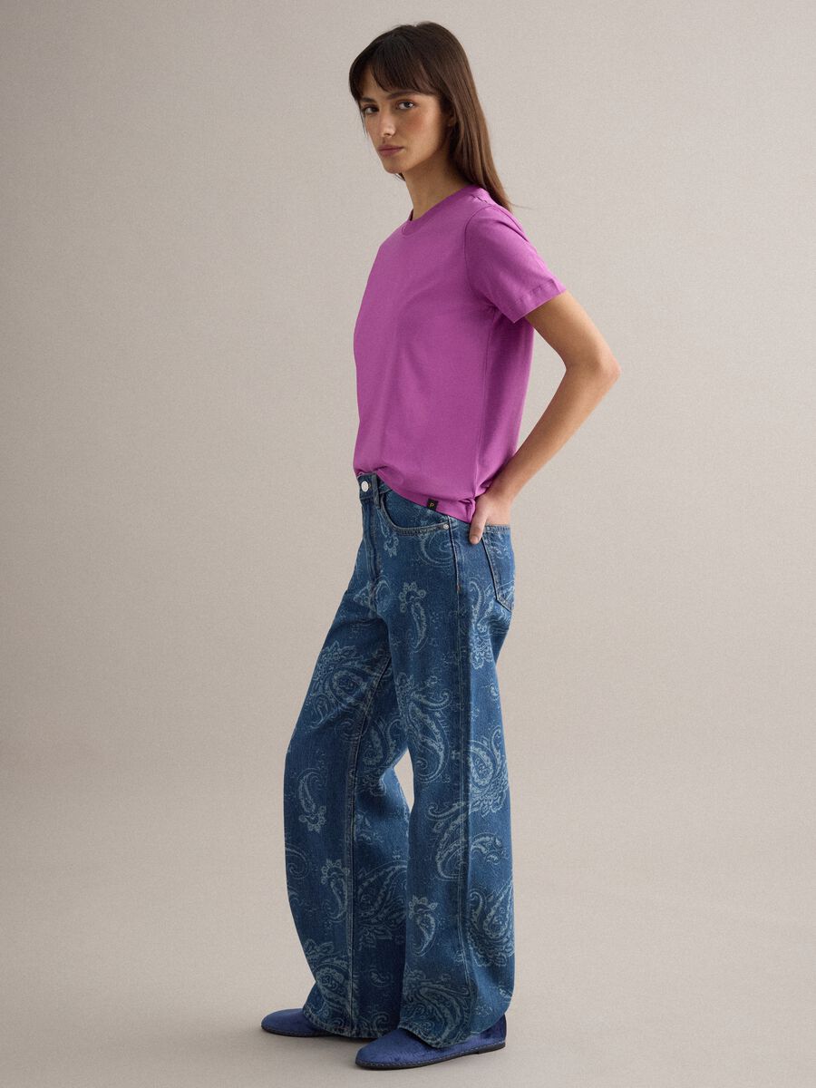 Viola Cotton Crew Neck T-shirt, Regular Fit_3