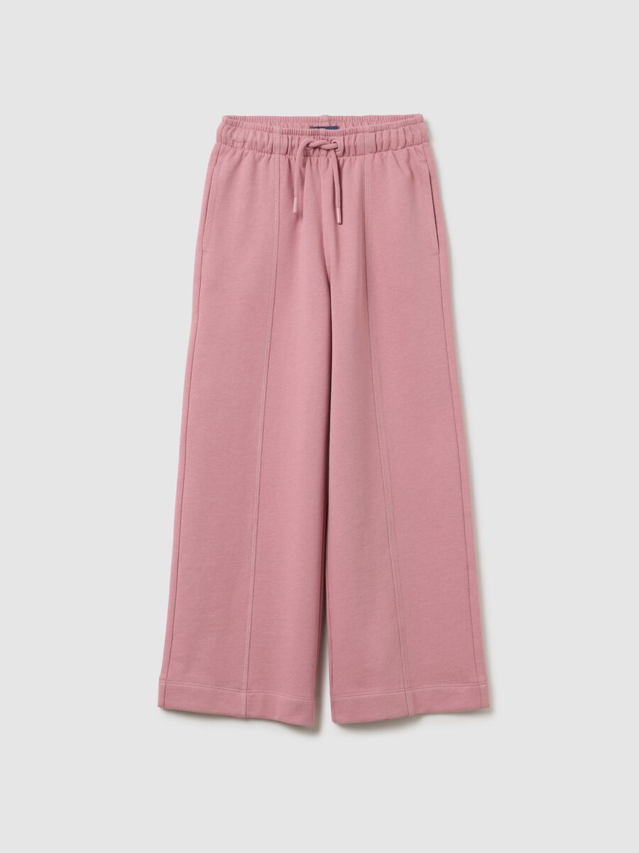 Girls' pure cotton pink culotte trousers_0