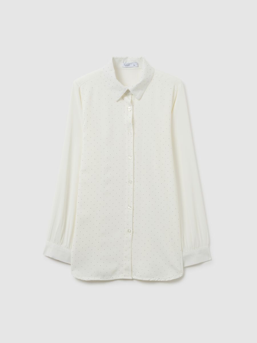 Camicia bianca regular fit con glitter_4