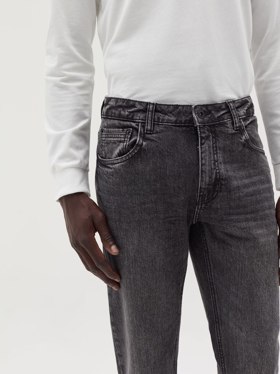 Jeans slim fit acid wash con scoloriture_3