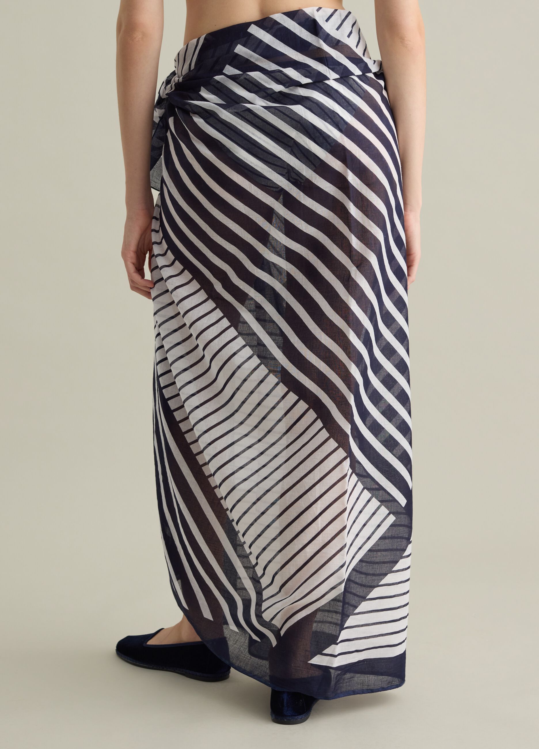 Pareo da donna in puro cotone multicolor regular fit
