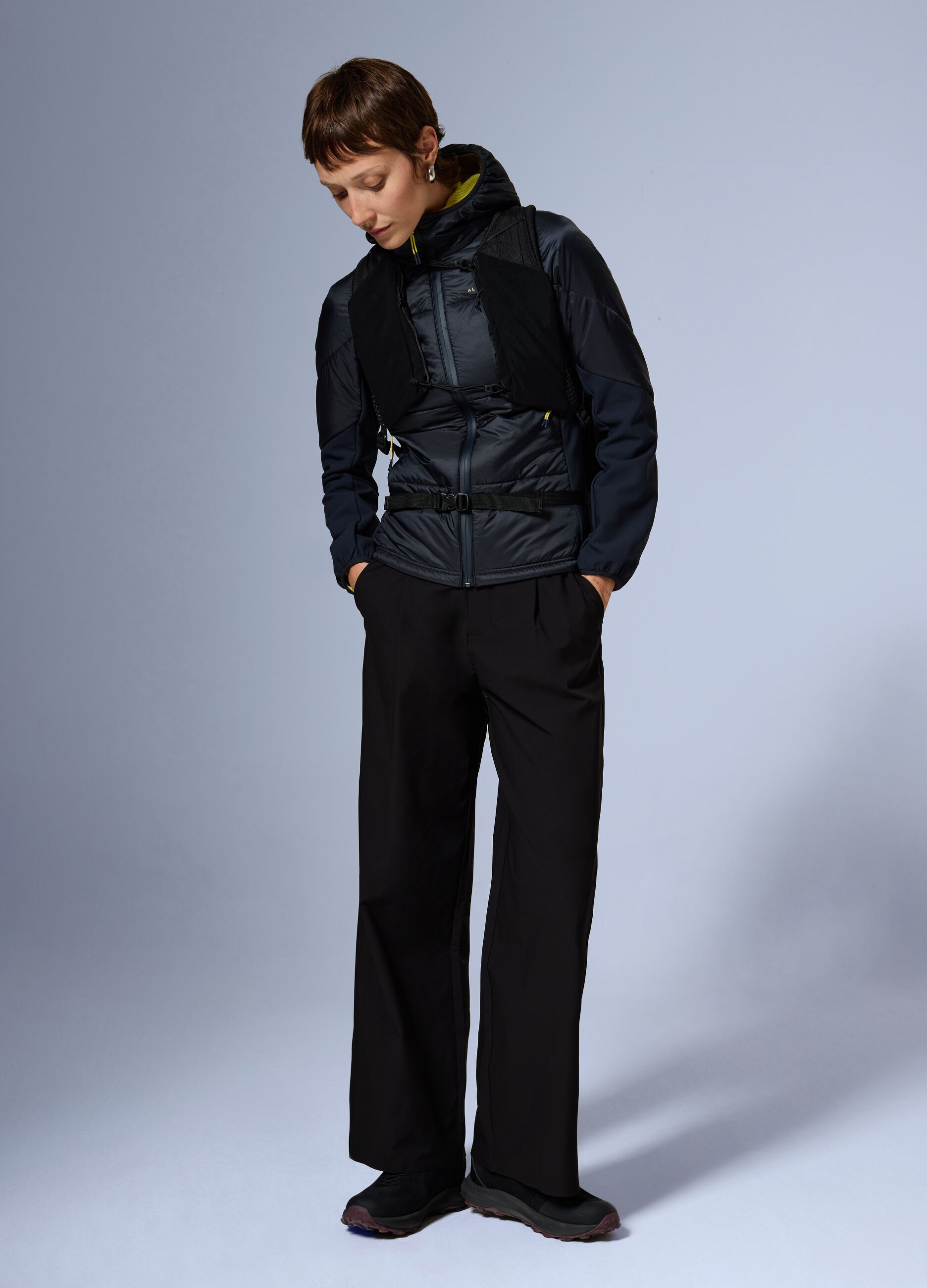 Hybrid full-zip jacket with hood ALTAVIA WITH DEBORAH COMPAGNONI