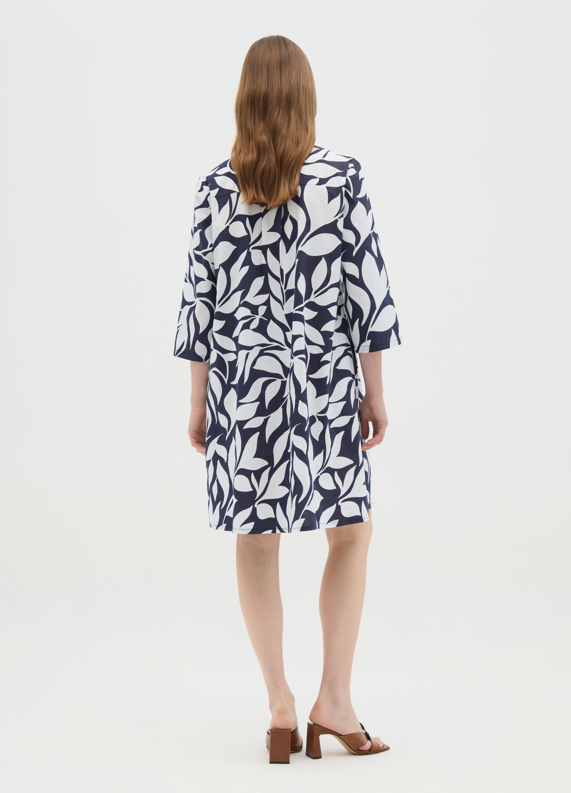 Women's Multicolour Cotton Shirt Dress Regular Fit