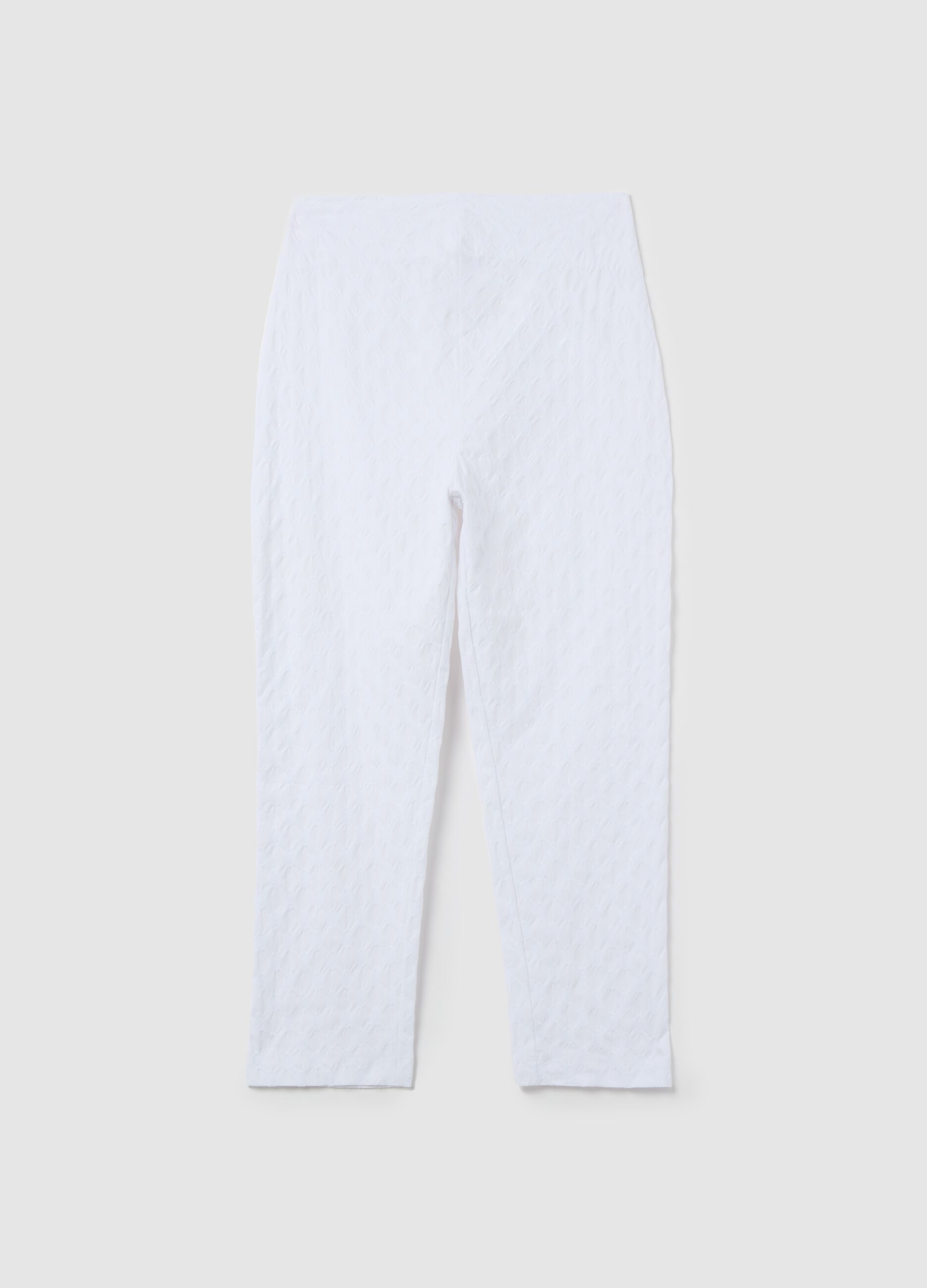 Cropped maternity treggings with circles motif