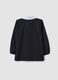 Black school apron with gaming print and white collar for boys_1