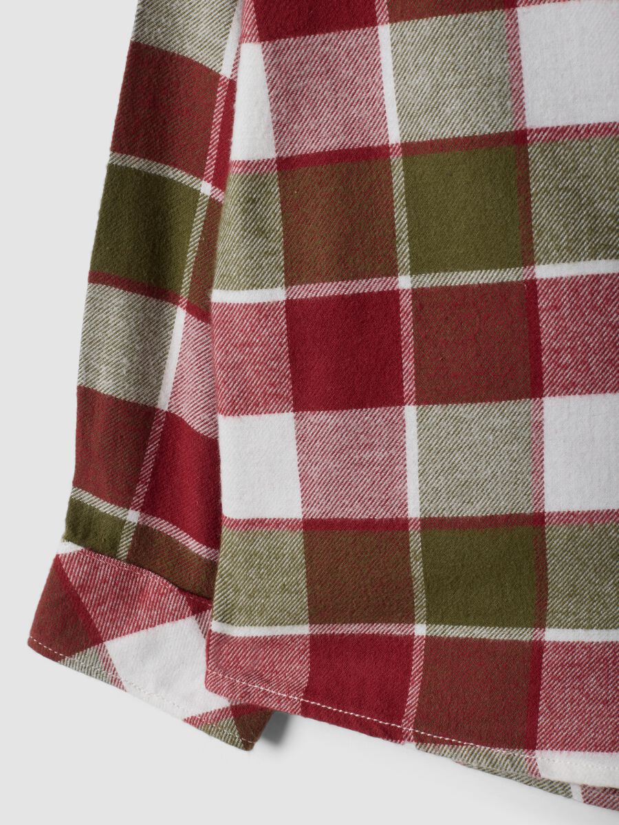 Boys&rsquo; multicolour checked pure cotton shirt_3