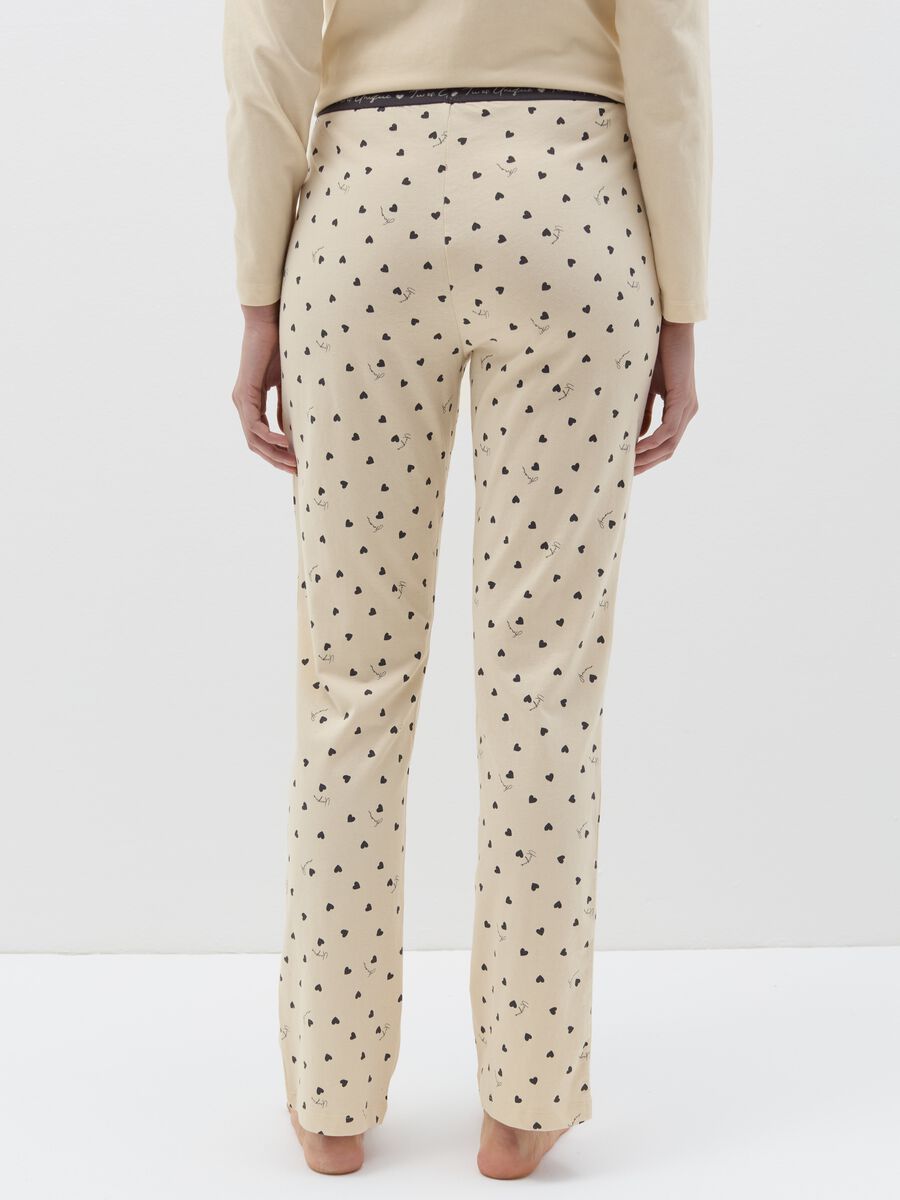 Pyjama bottoms with hearts and contrasting elastic_3