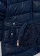Blue padded regular fit girls' jacket with hood and zip_3