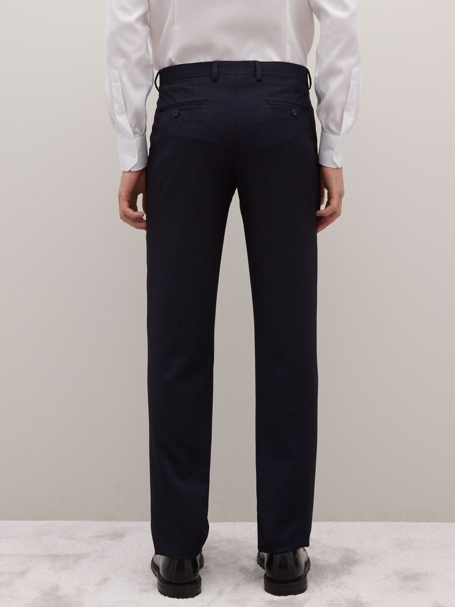 Blue slim trousers in stretch fabric_2