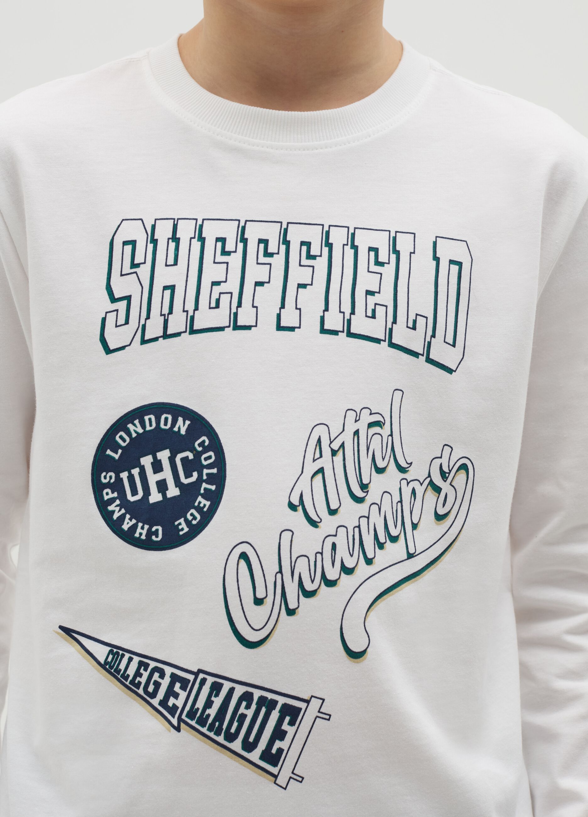 Long-sleeved T-shirt in cotton with print