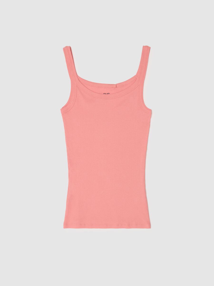 Ribbed vest with round neck_4