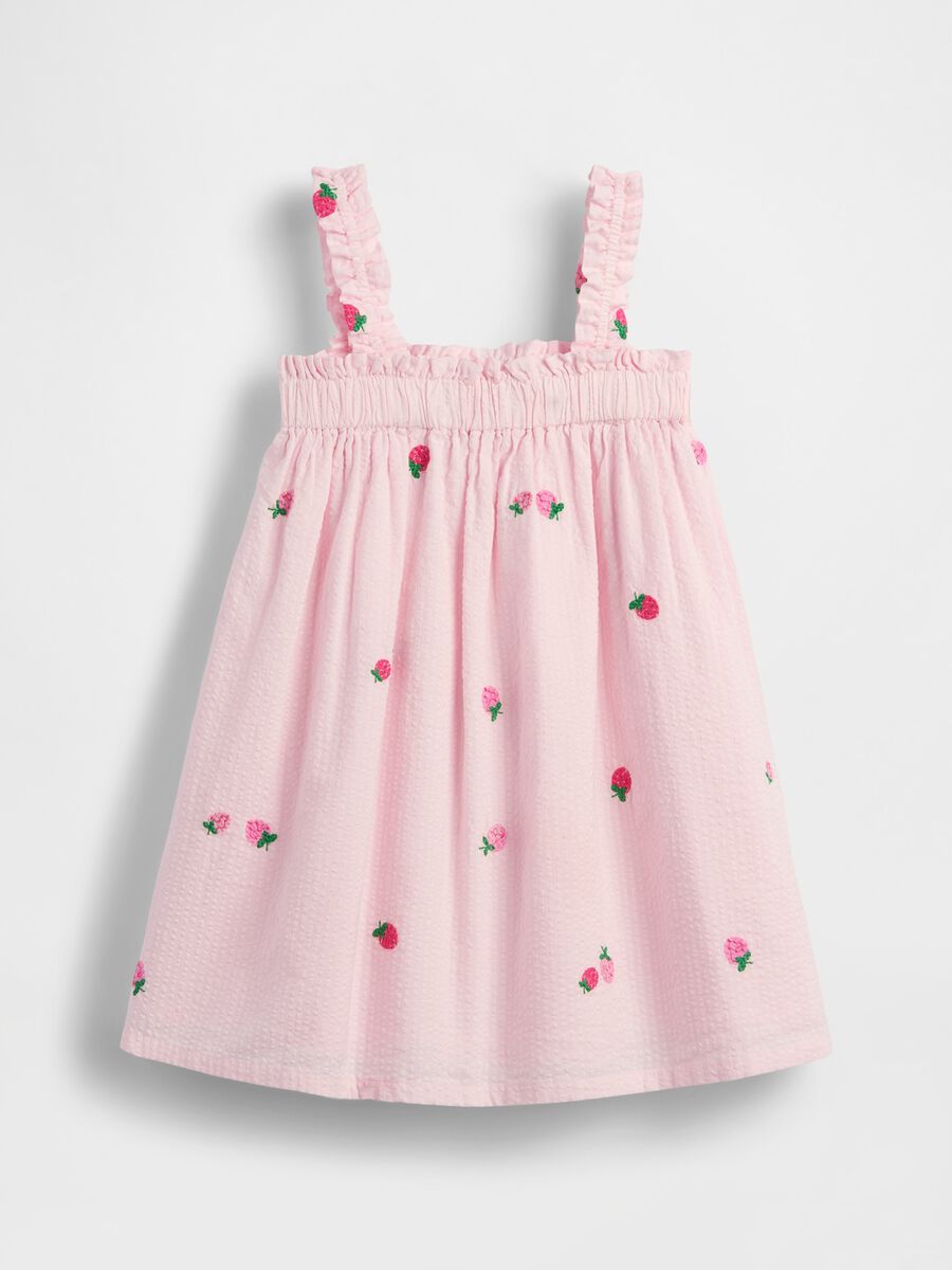 Pure cotton dress with floral embroidery_1