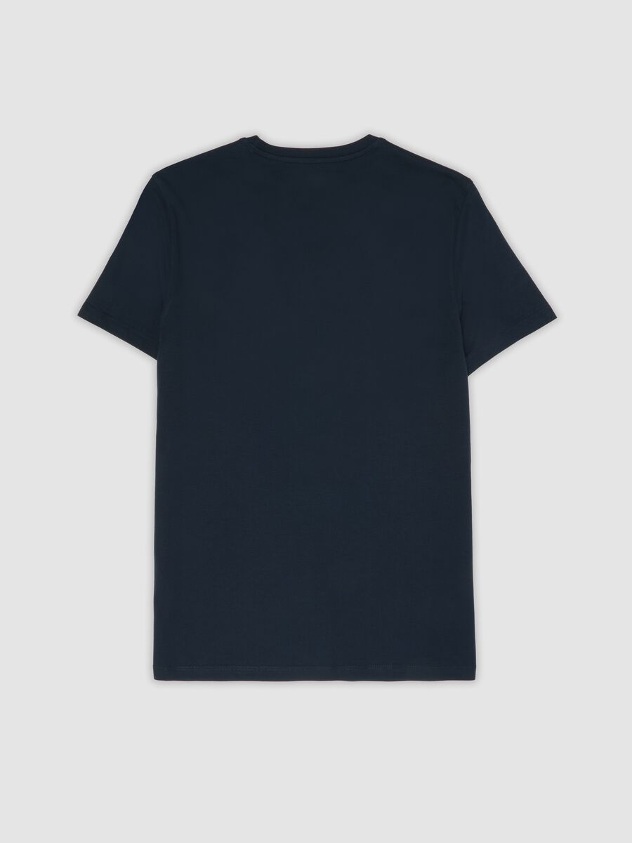 Blue regular-fit Supima cotton crew-neck T-shirt_6