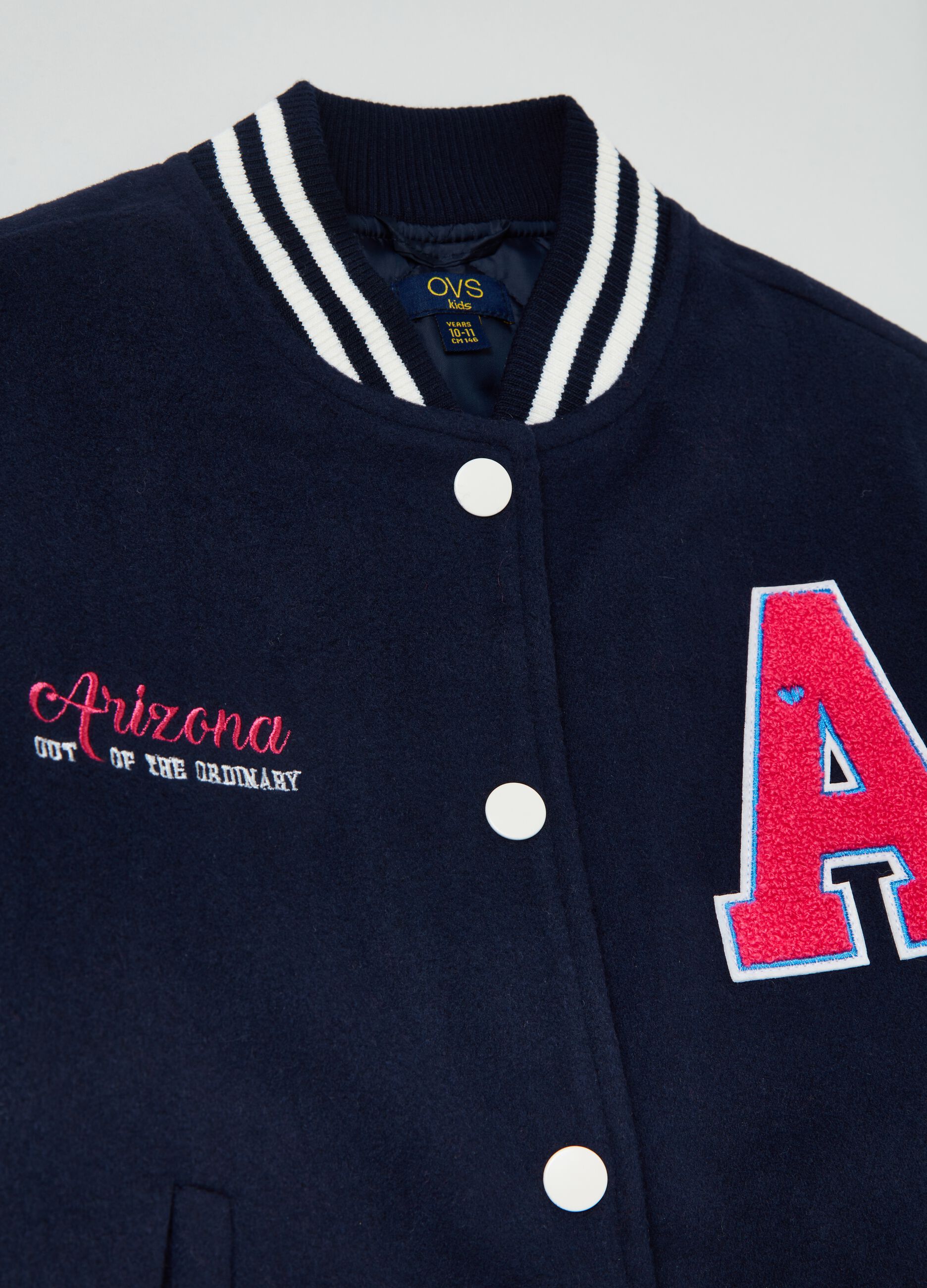 Bomber varsity combinato con patch
