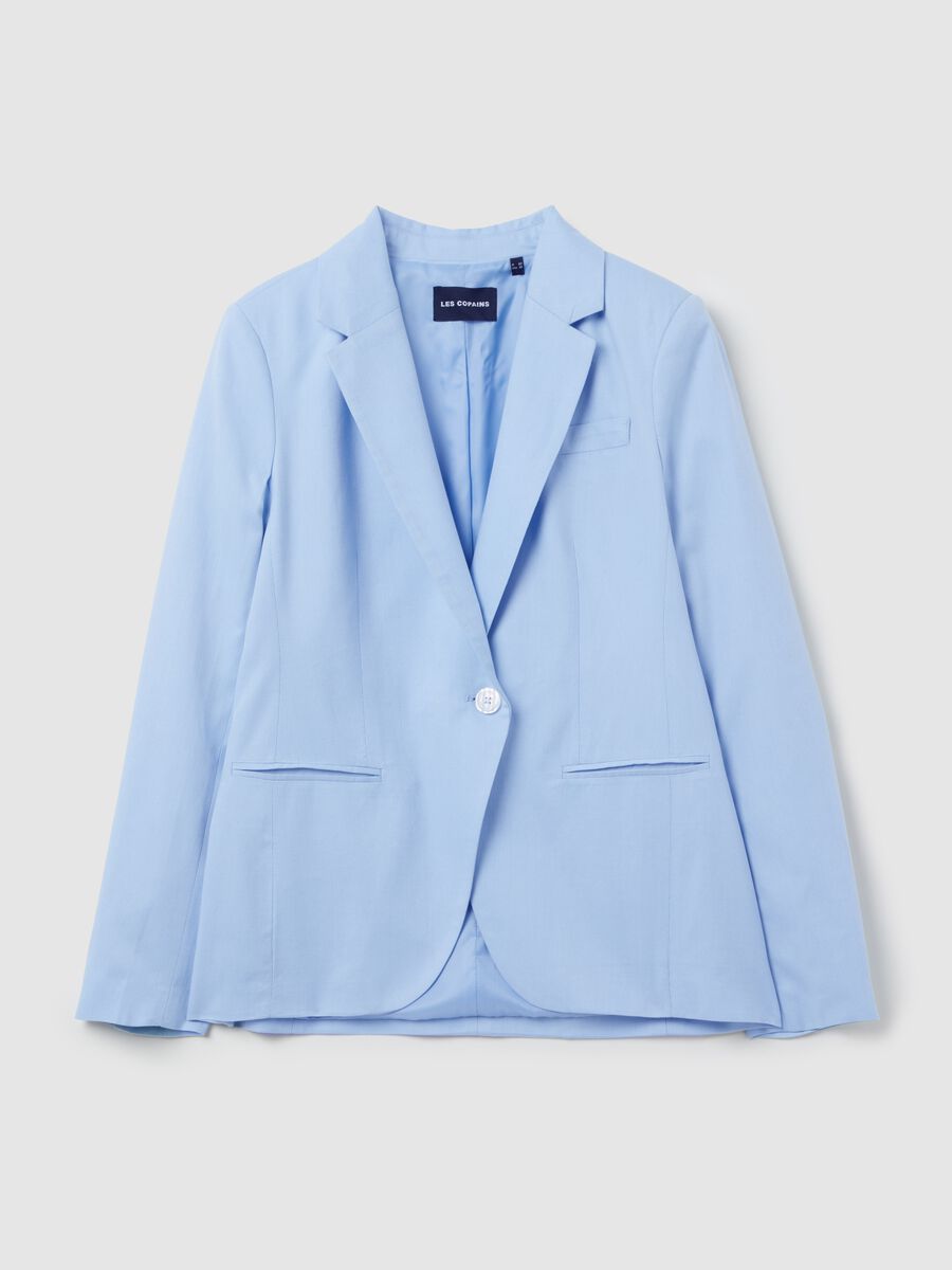 Regular-fit blazer in cotton and Lyocell_4