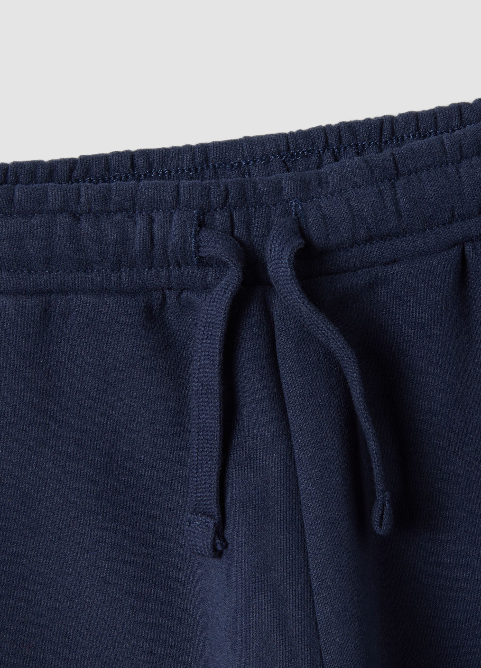 Blue pure cotton over-fit joggers with teddy bear print