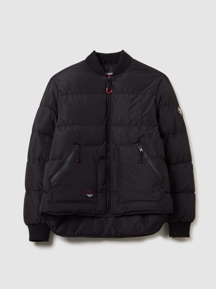 Black Padded Jacket with Zip_4