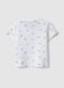 White pure cotton t-shirt for boys regular fit with designs_1