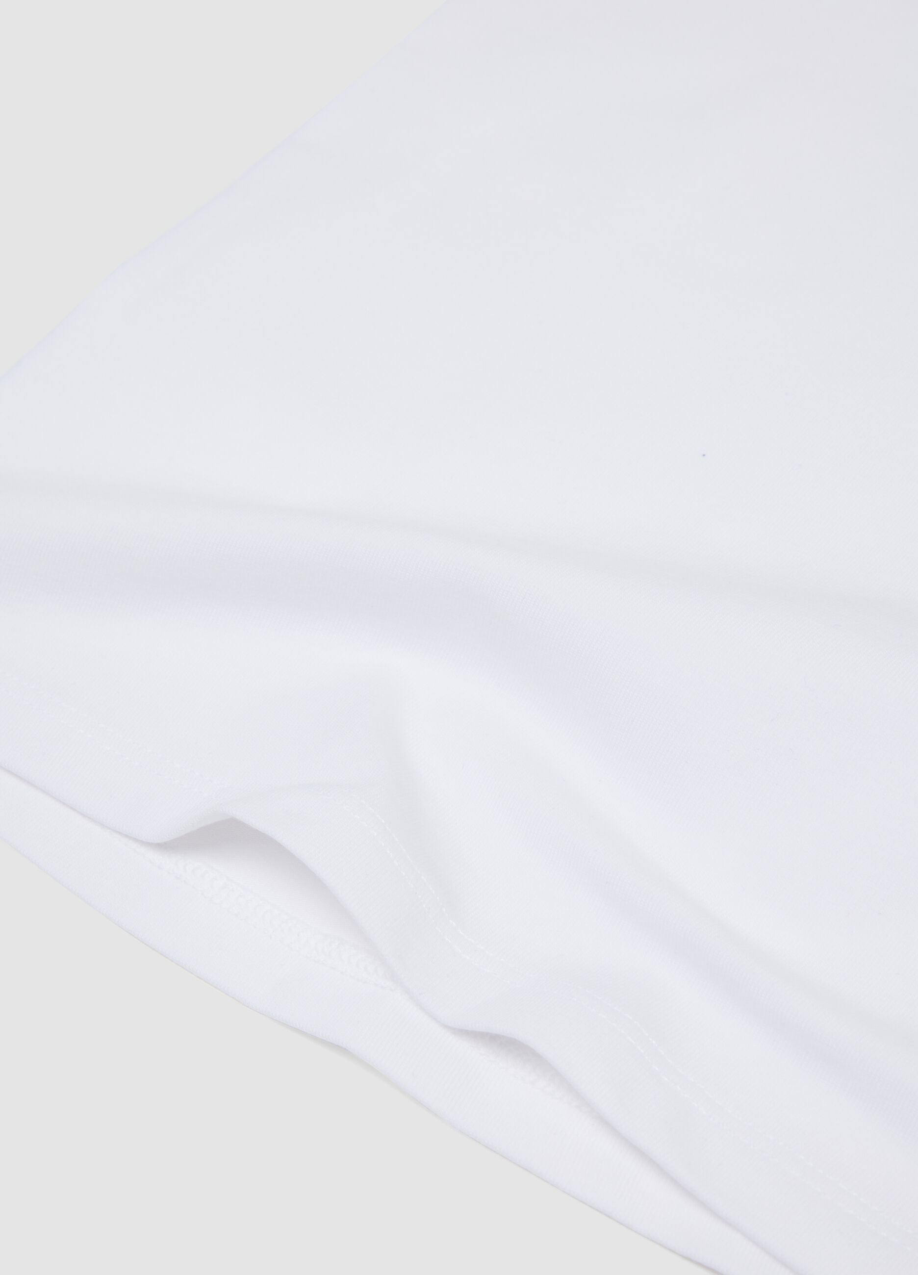 Bipack di canottiere beige e bianco in cotone organico regular fit per bambina