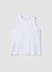 White pure cotton tank top_0