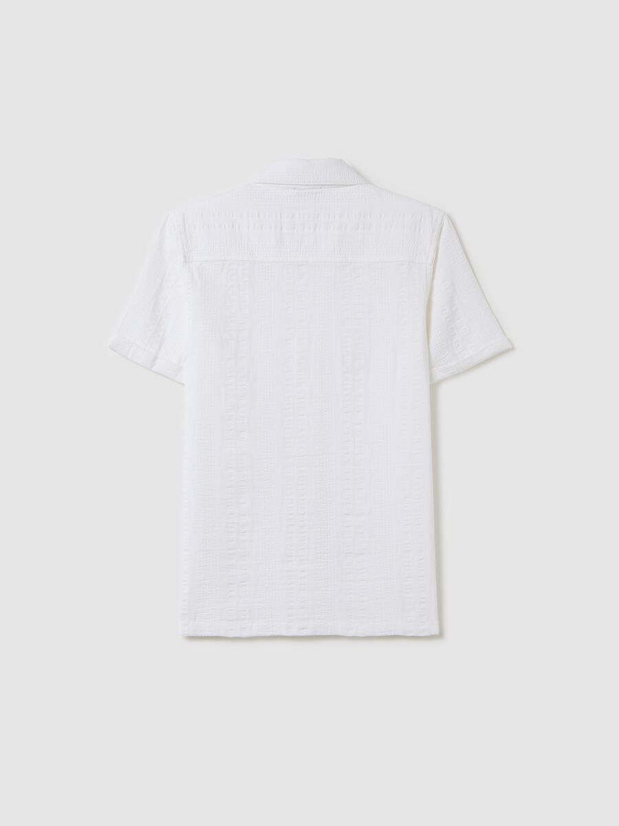 Camicia bianca bowling a maniche corte_4