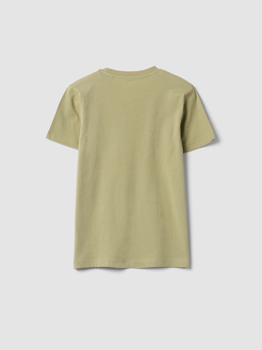 T-shirt marrone a maniche corte in puro cotone organico_4