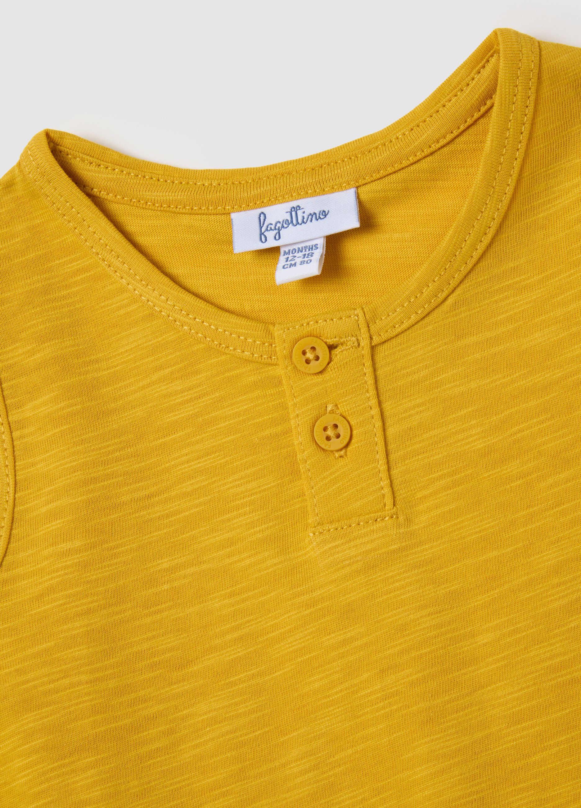 Yellow children's cotton vest regular fit