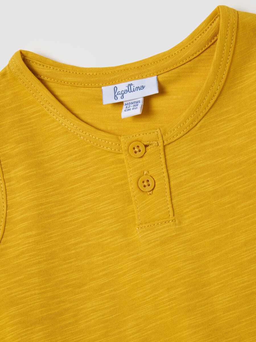 Yellow children's cotton vest regular fit_2