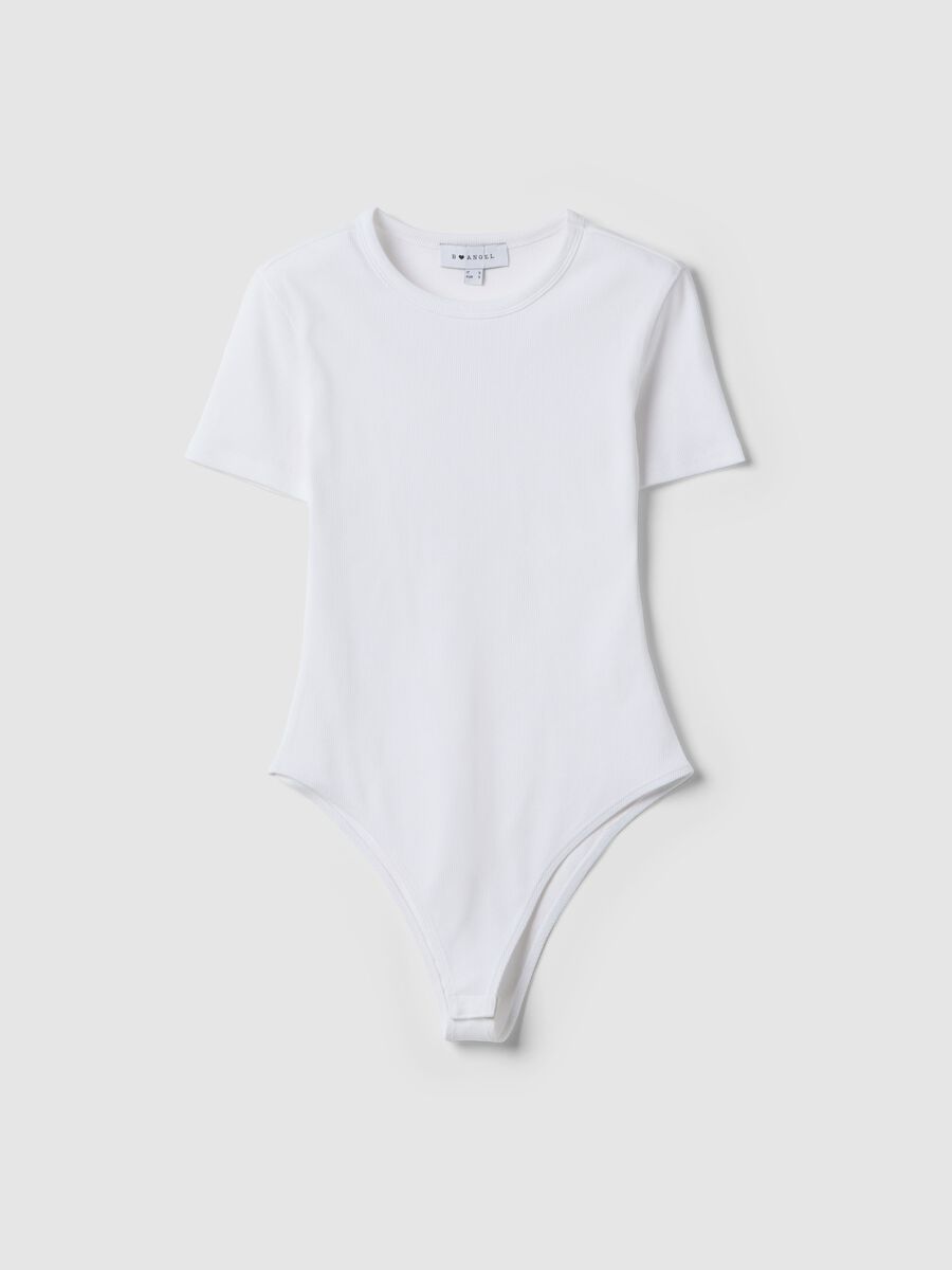 White Stretch Cotton Slim Fit Top_4