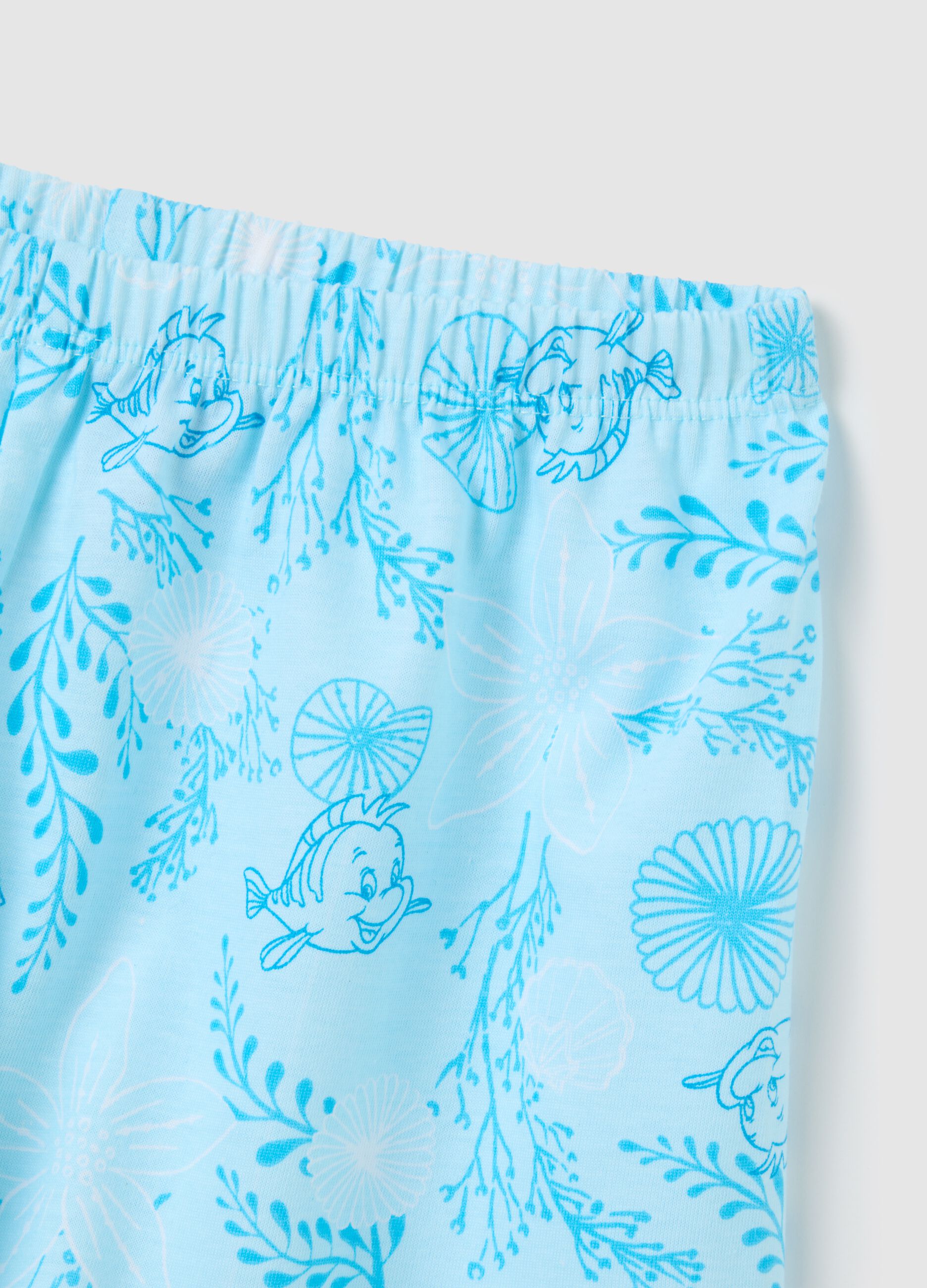 Pigiama da bambina in puro cotone bianco regular fit