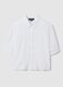 Regular fit white pure viscose shirt_4