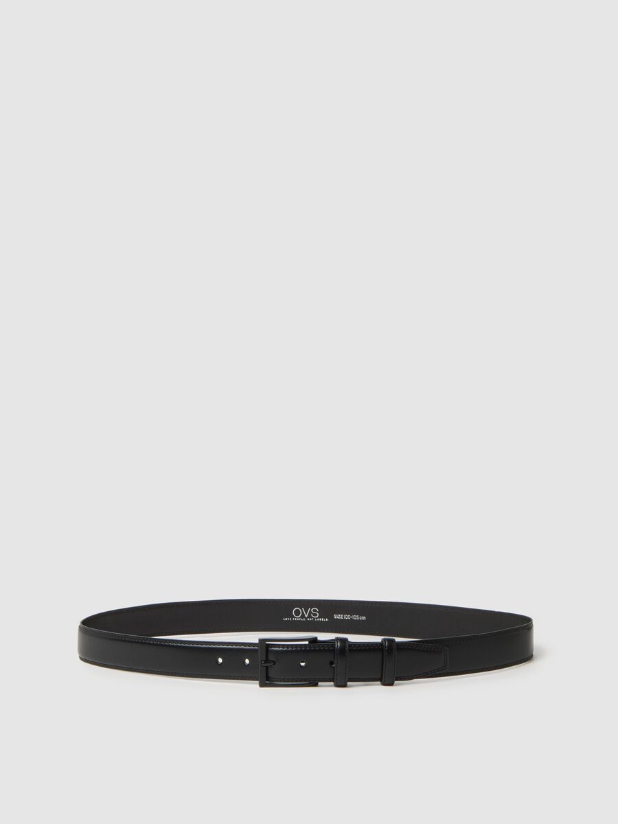 Genuine Black Leather Belt_0