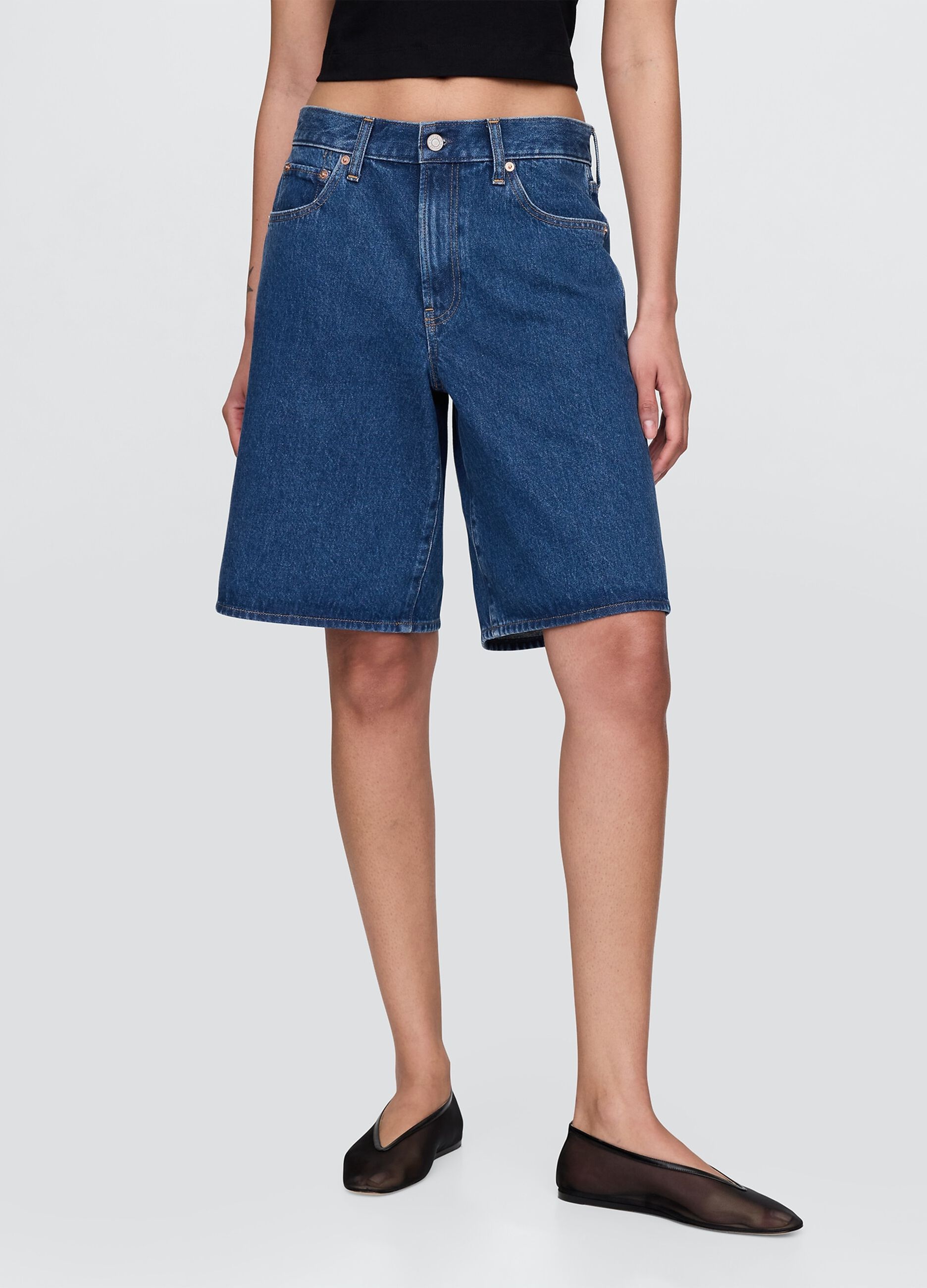 Pantaloncini in denim blu