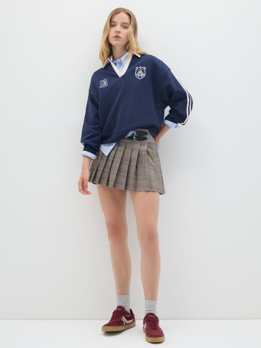 Multicolour Pleated Skirt_0