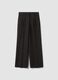 Brown wool and viscose-blend straight-leg trousers_0