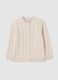 Beige regular fit baby cardigan with buttons_0