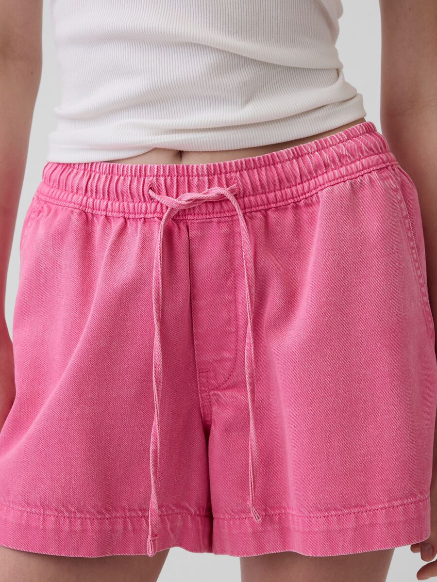 Shorts in misto cotone e lyocell_4
